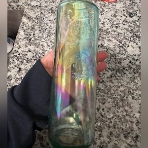 Starbucks Iridescent Recycled Glass Water bottle 22oz NWOT